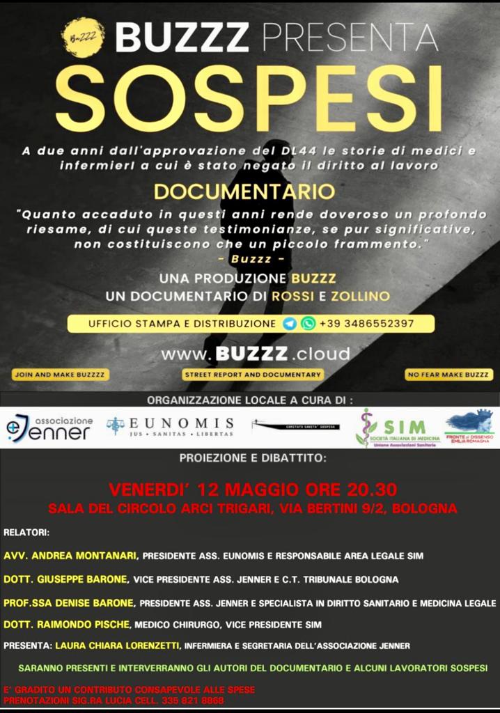 locandina "Sospesi" a Bologna